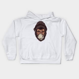 Gorilla With Face Mask Kids Hoodie